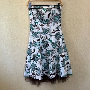 Ruby Rox strapless flower print dress . Size 6